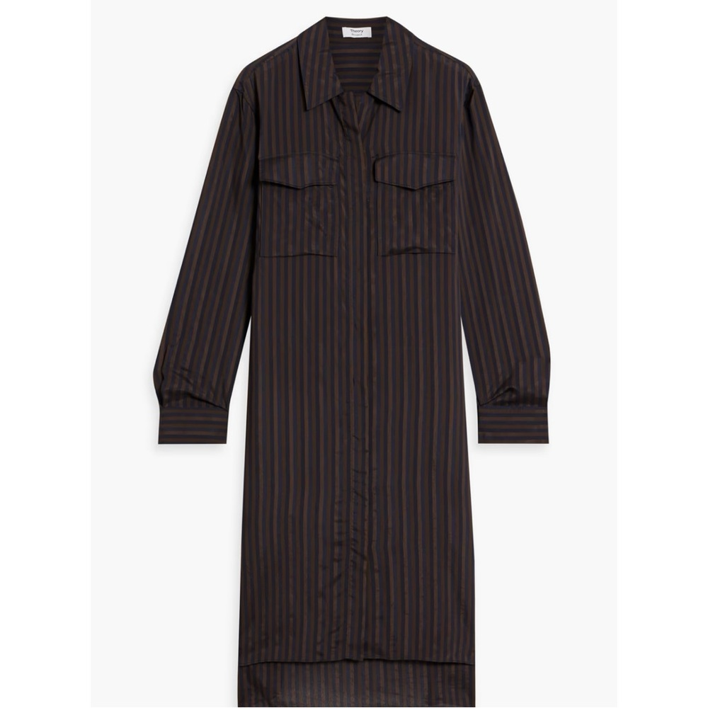 NWT THEORY PROJECT
Striped woven shirt dres